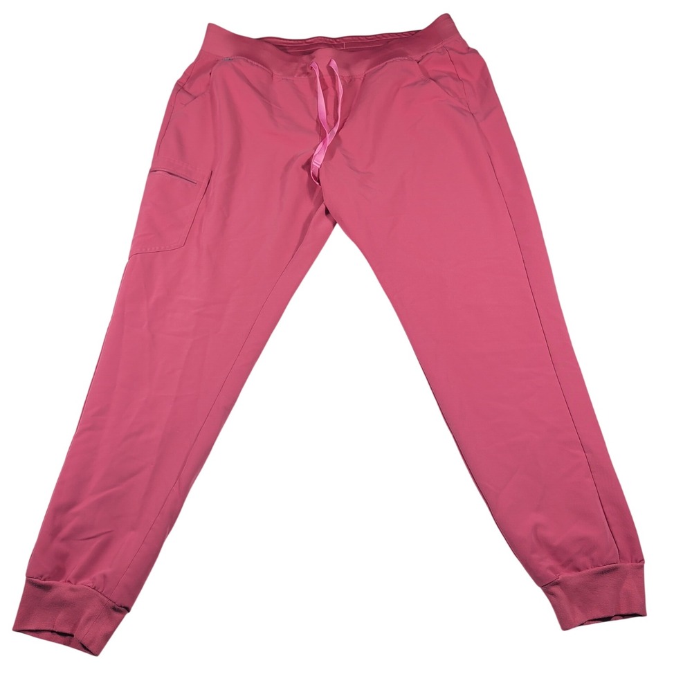 FIGS Scrub Pants Womens XXL/T Pink Zamora Jogger Polyester Viscose Stretch 1861